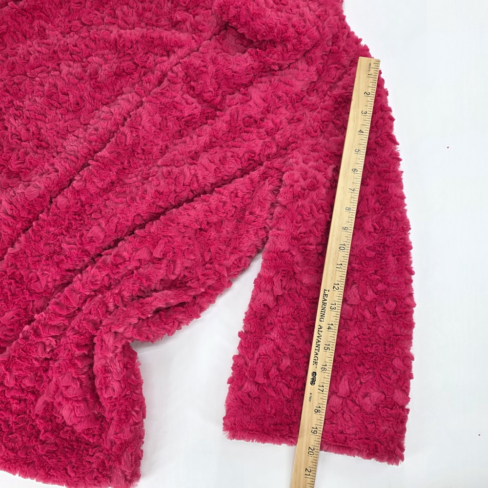 Cozy Glam JAYLEY Faux Fur Teddy Coat Women Oversized Pink Winter - Picture 11 of 13
